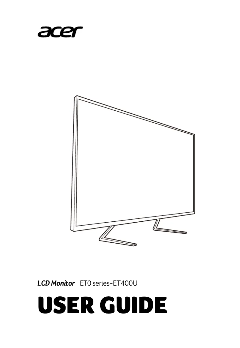 First page image of the manual for ET400U
