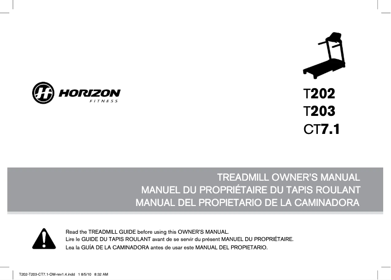 First page image of the manual for T203