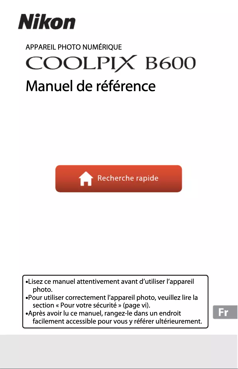 Page 1 of the manual User Manual Nikon Coolpix B600