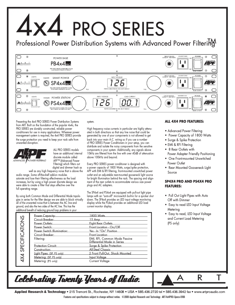 First page image of the manual for PB 4x4