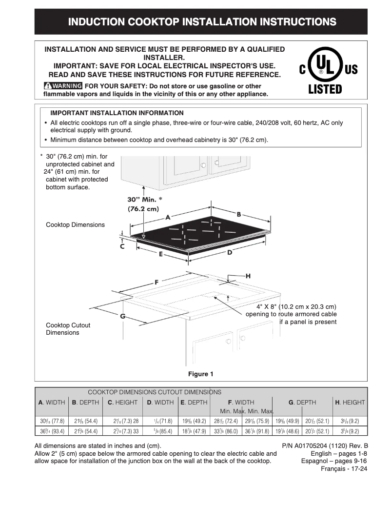 First page image of the manual for ECCI3068AS