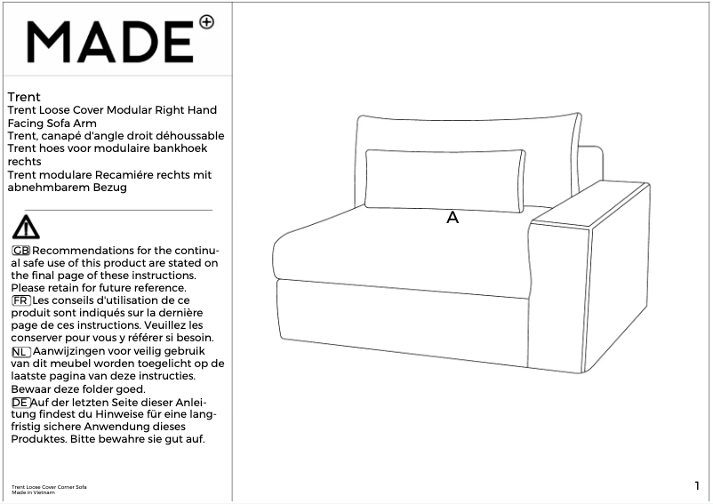 First page image of the manual for Trent