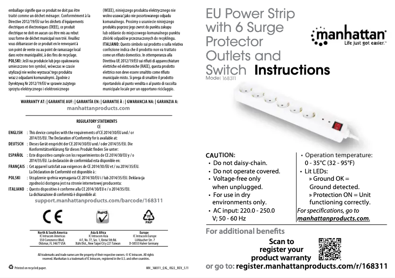 First page image of the manual for 168311