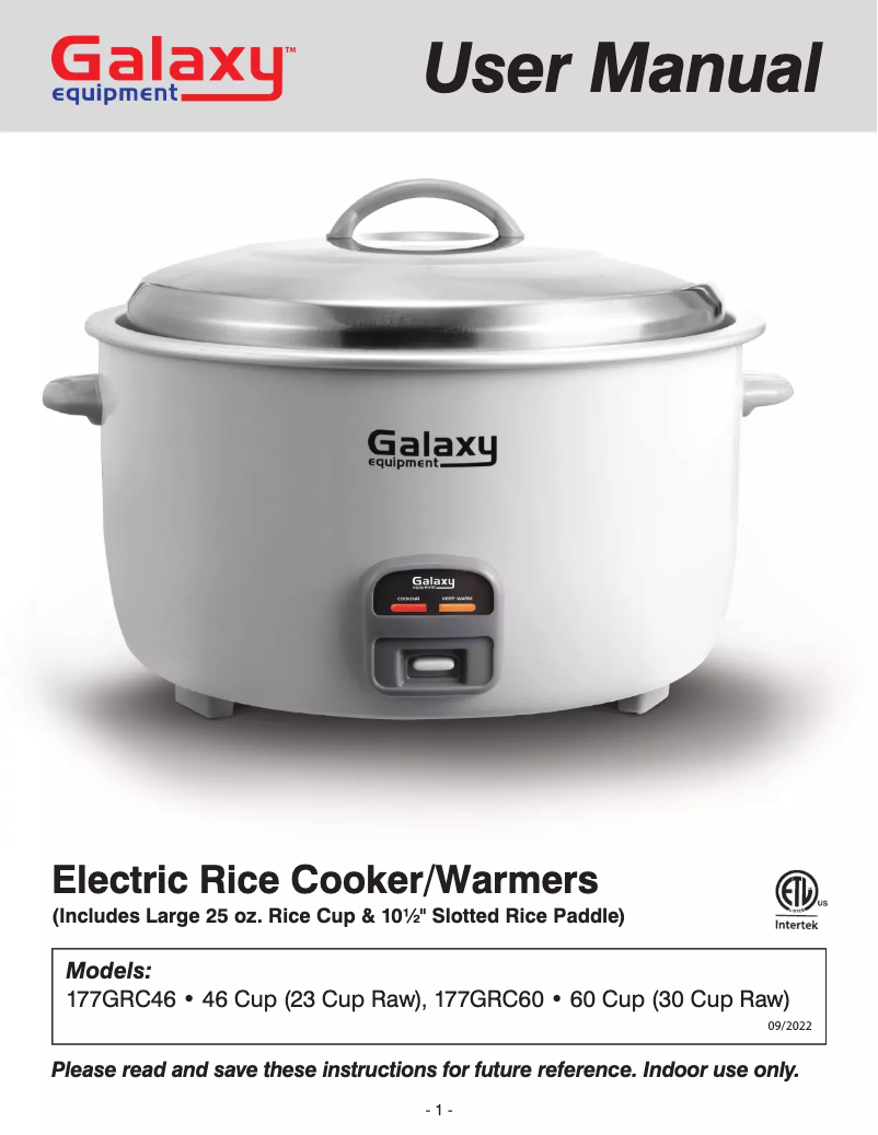 First page image of the manual for GRC60