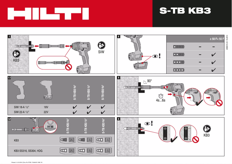 First page image of the manual for S-TB
