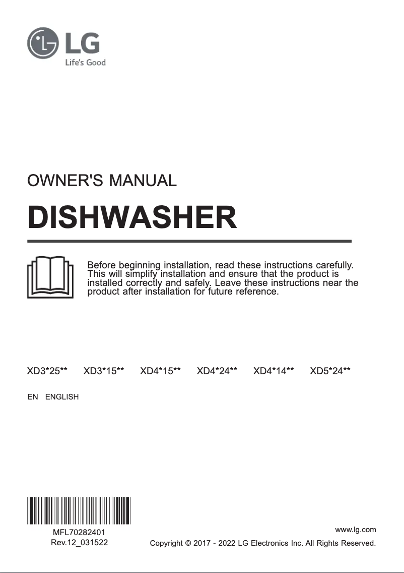 First page image of the manual for XD4B14PS