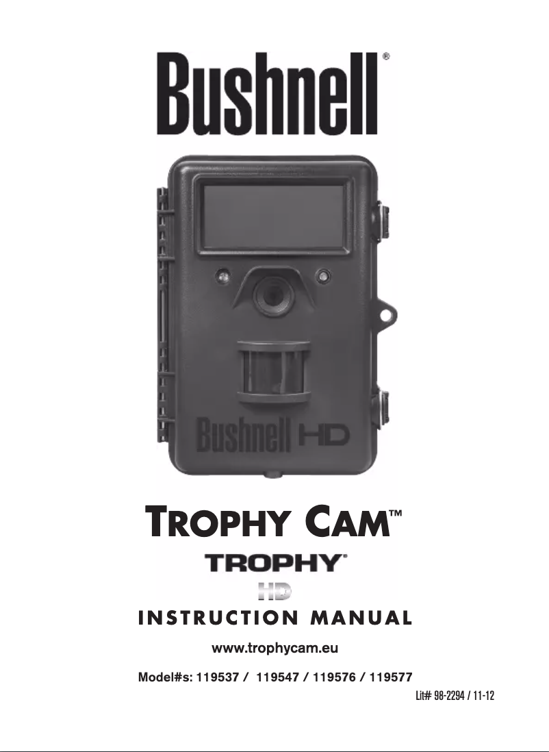 First page image of the manual for Trophy Cam 119577