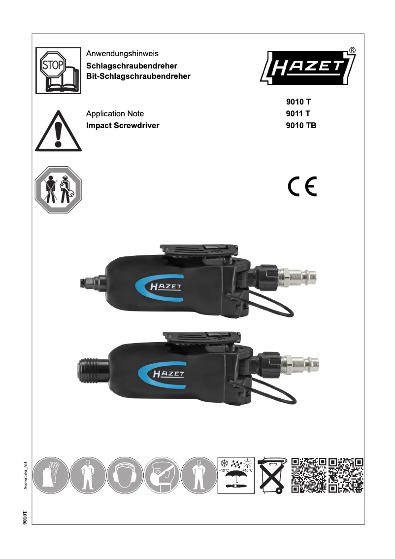 Page 1 of the manual User Manual Hazet 9010T