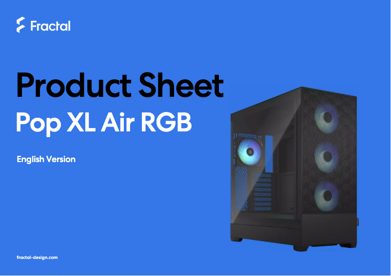 Image de la première page du manuel de l'appareil Pop XL Air