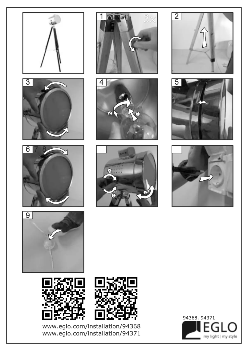 Page 1 of the manual User Manual Eglo Upstreet