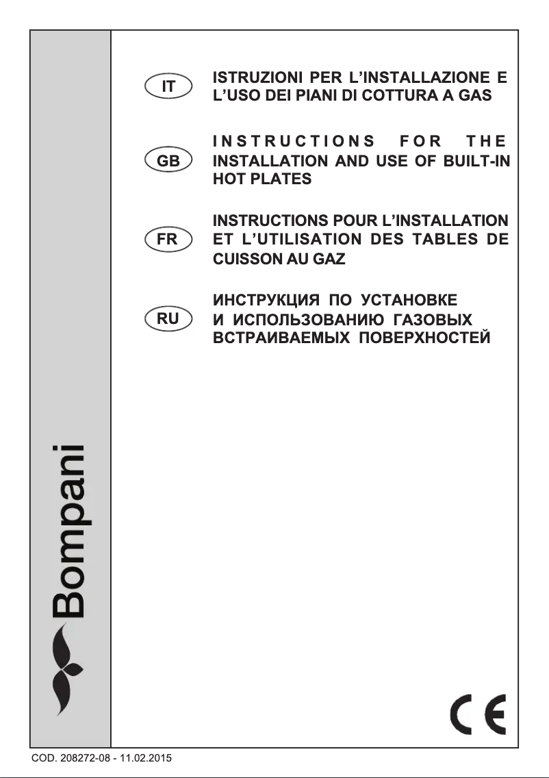 First page image of the manual for BO294MB/N