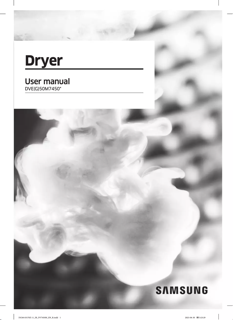 Page 1 of the manual User Manual Samsung DVG50M7450W