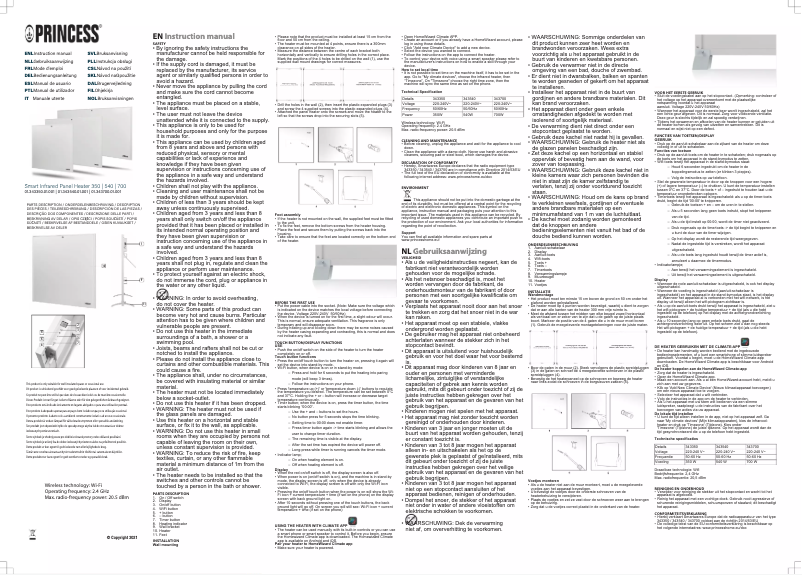 First page image of the manual for Smart Infrared Panel Heater 350 343350