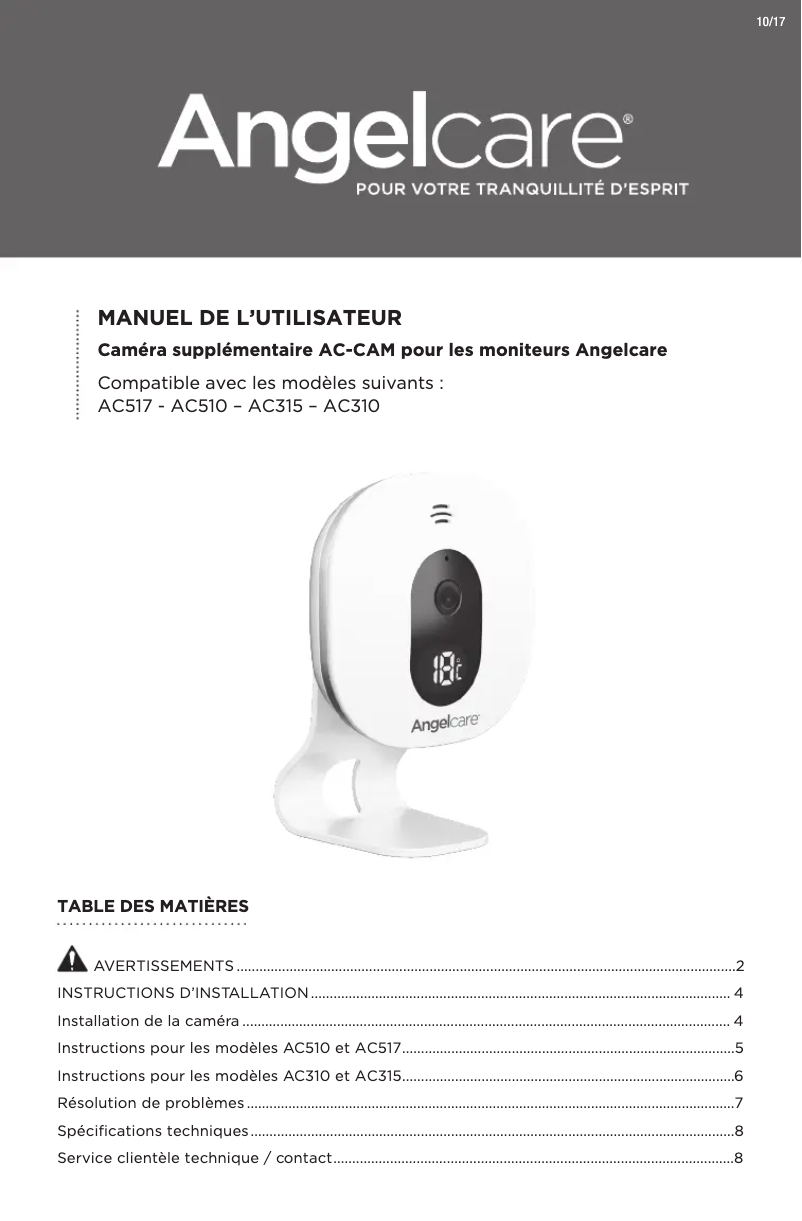 First page image of the manual for AC517