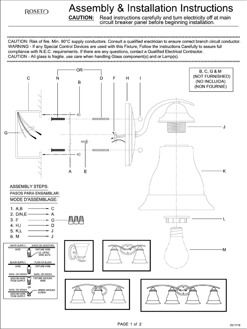 Page 1 of the manual User Manual Roseto Kennedy PBF6177ABZ