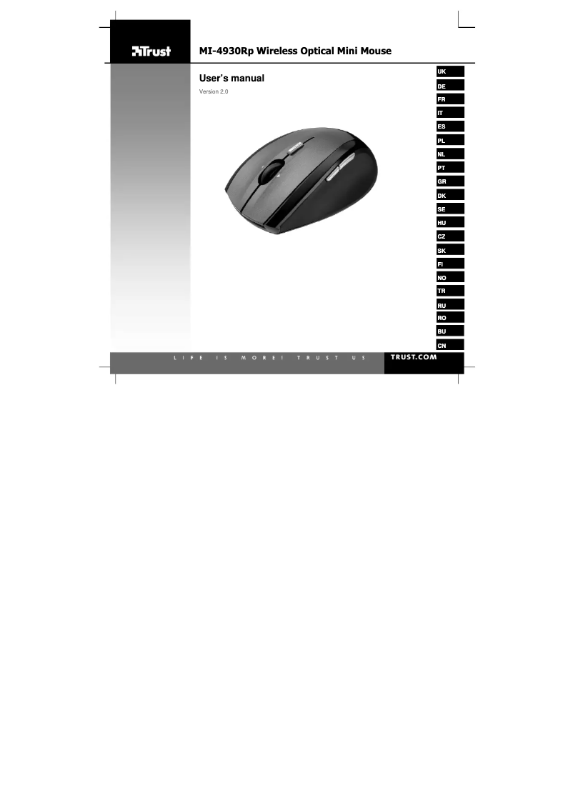 Image de la première page du manuel de l'appareil Wireless Optical Mini Mouse MI-4930Rp (4 Pack)