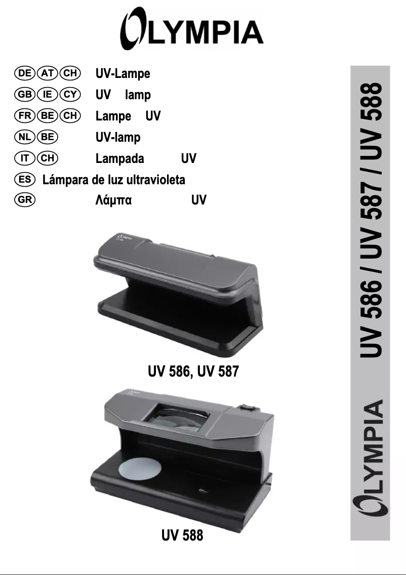 Page 1 of the manual User Manual Olympia UV 587
