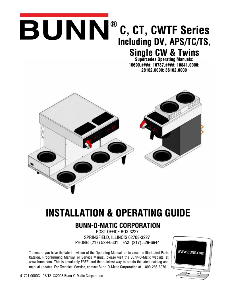 First page image of the manual for CWTF-DV-TC
