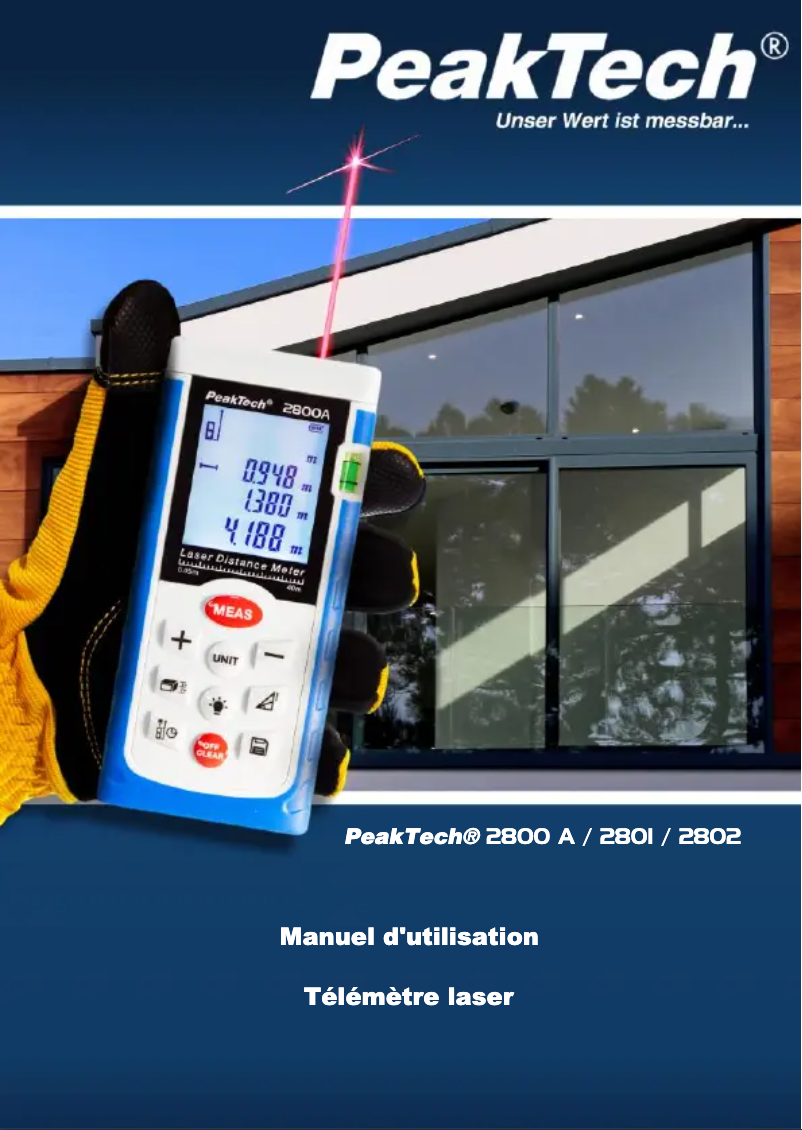 Page 1 of the manual User Manual PeakTech 2800 A