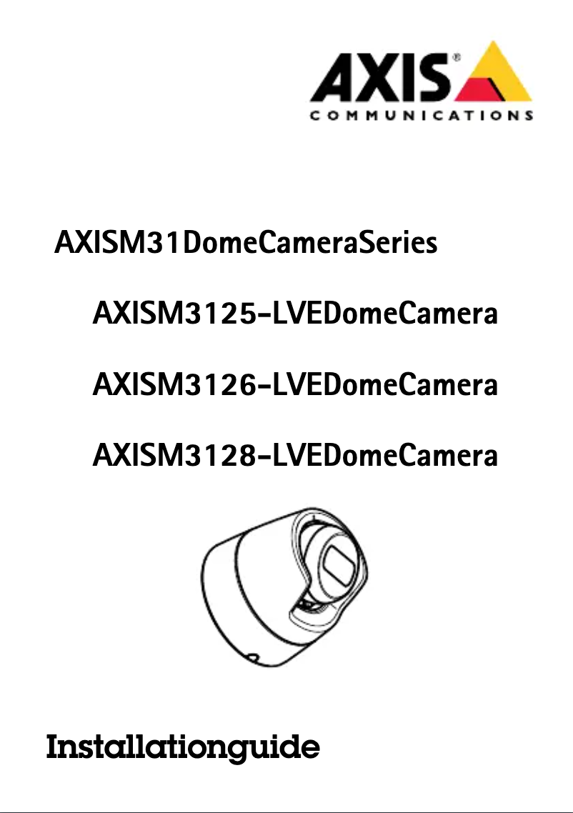 Page 1 of the manual User Manual Axis M3128-LVE