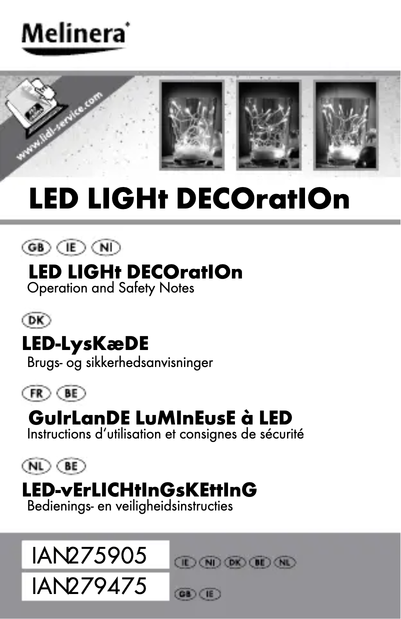 First page image of the manual for IAN 279475