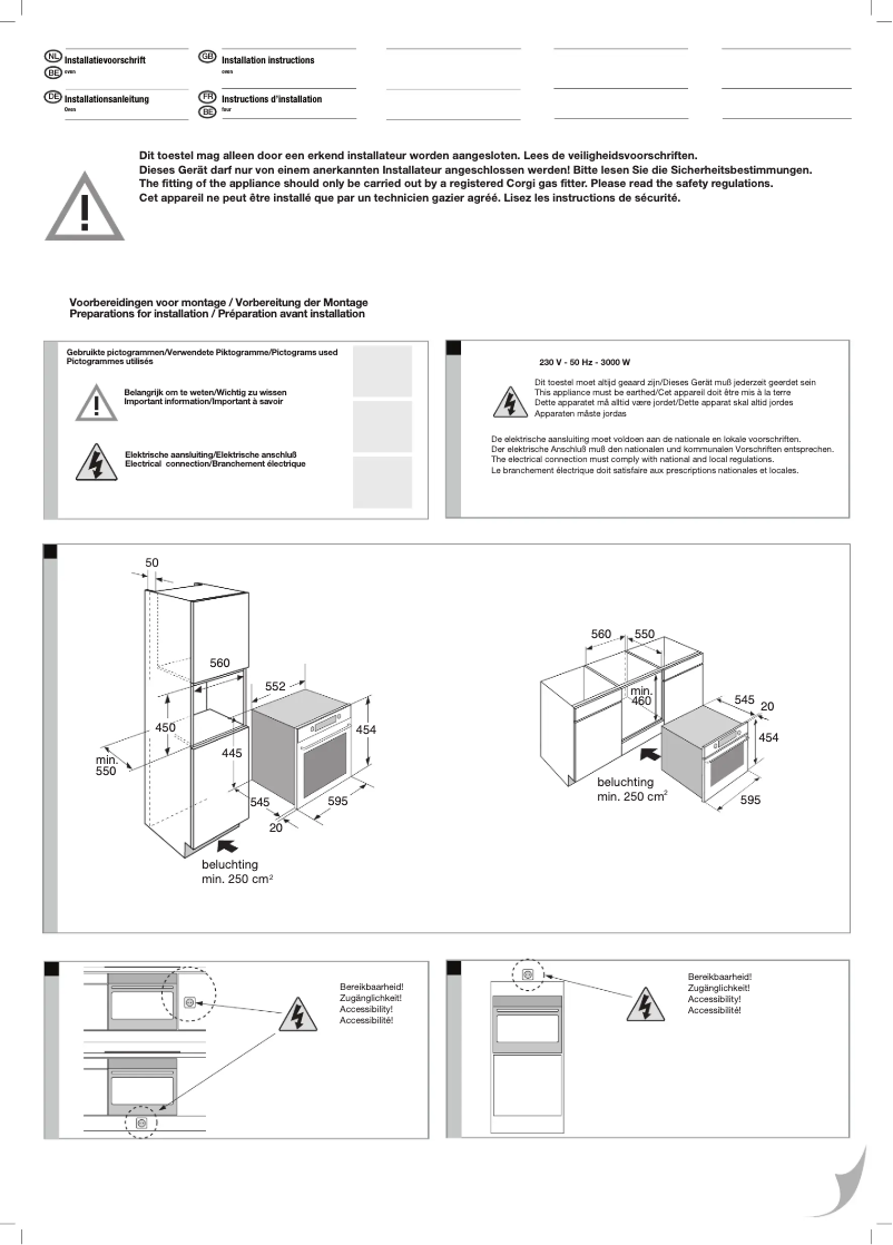 Page 1 of the manual Installation Guide Etna CM450RVS