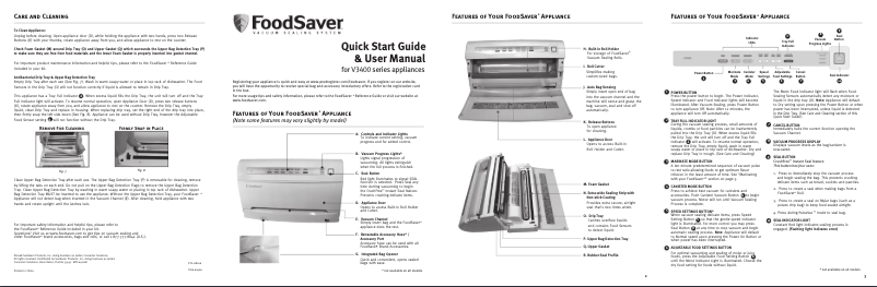 Page 1 of the manual User Manual FoodSaver V3400