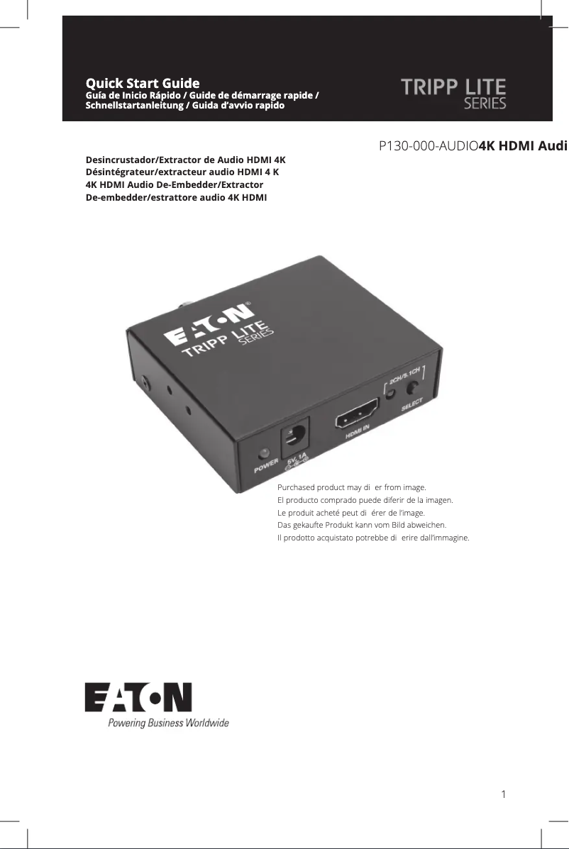 Page 1 of the manual User Manual Tripp Lite U444-06N-MDP8W