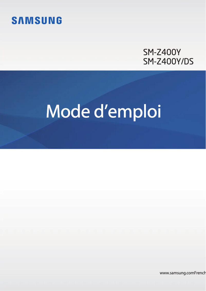 Page 1 of the manual User Manual Samsung Z4