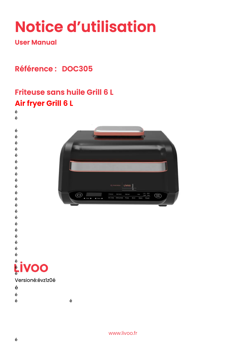 Page 1 of the manual User Manual Livoo DOC305