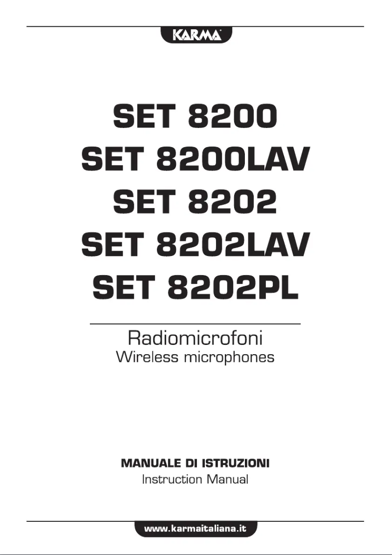 First page image of the manual for SET 8200