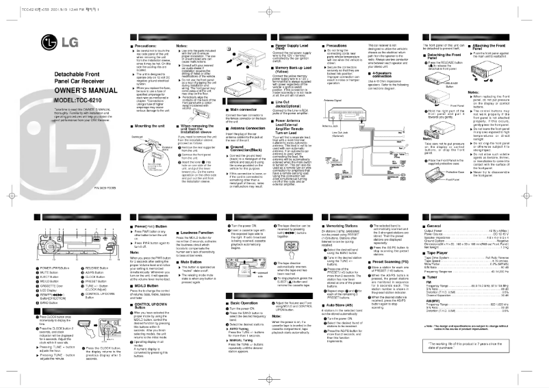 First page image of the manual for TCC-6210