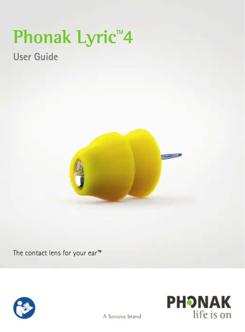 Page 1 of the manual User Manual Phonak Lyric