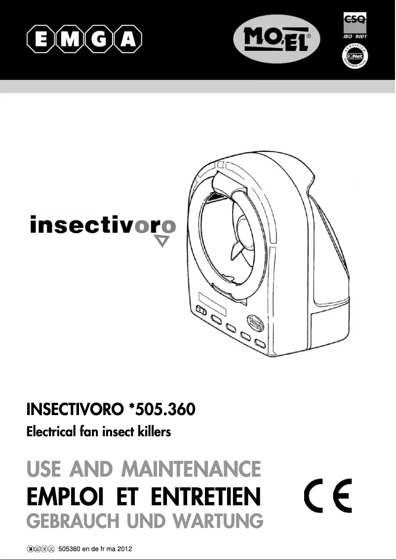 First page image of the manual for Insectivoro 505360