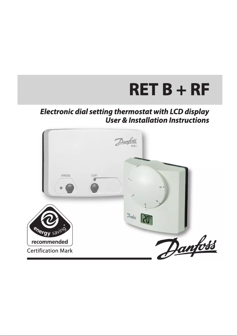Page 1 of the manual User Manual Danfoss RET B + RF
