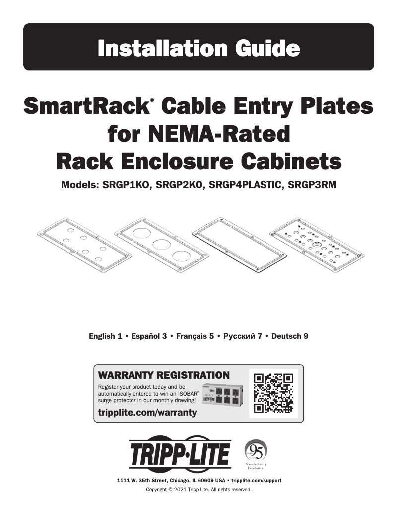 Page 1 of the manual User Manual Tripp Lite SRGP2KO