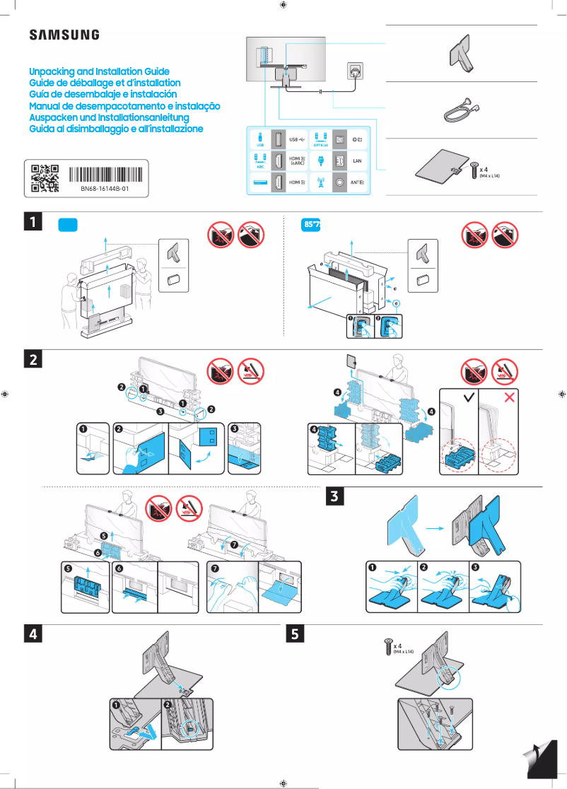 Page 1 of the manual User Manual Samsung QA85QN95CAK