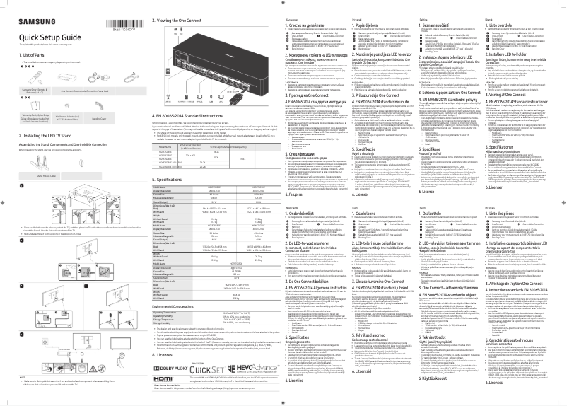 First page image of the manual for HG50TS030EB