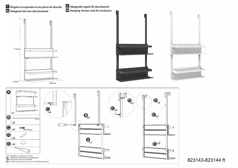 Page 1 of the manual User Manual Allibert New Game