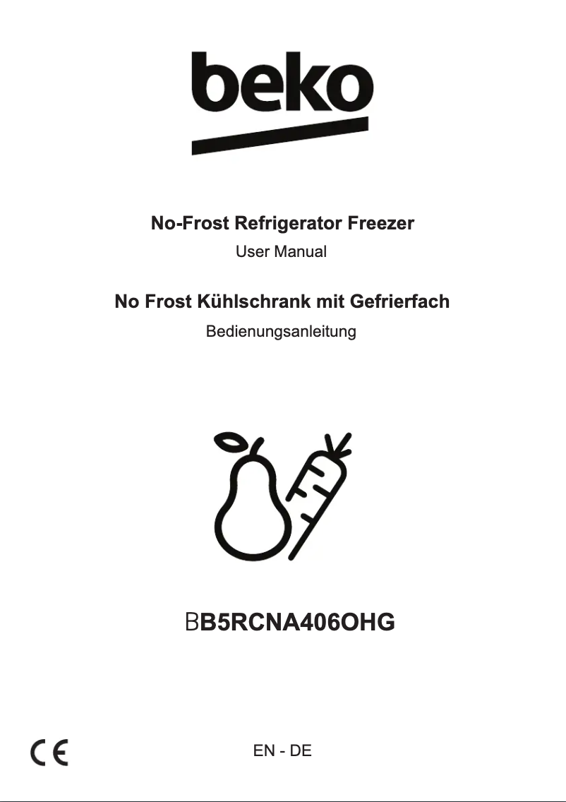 First page image of the manual for B5RCNA406OHG