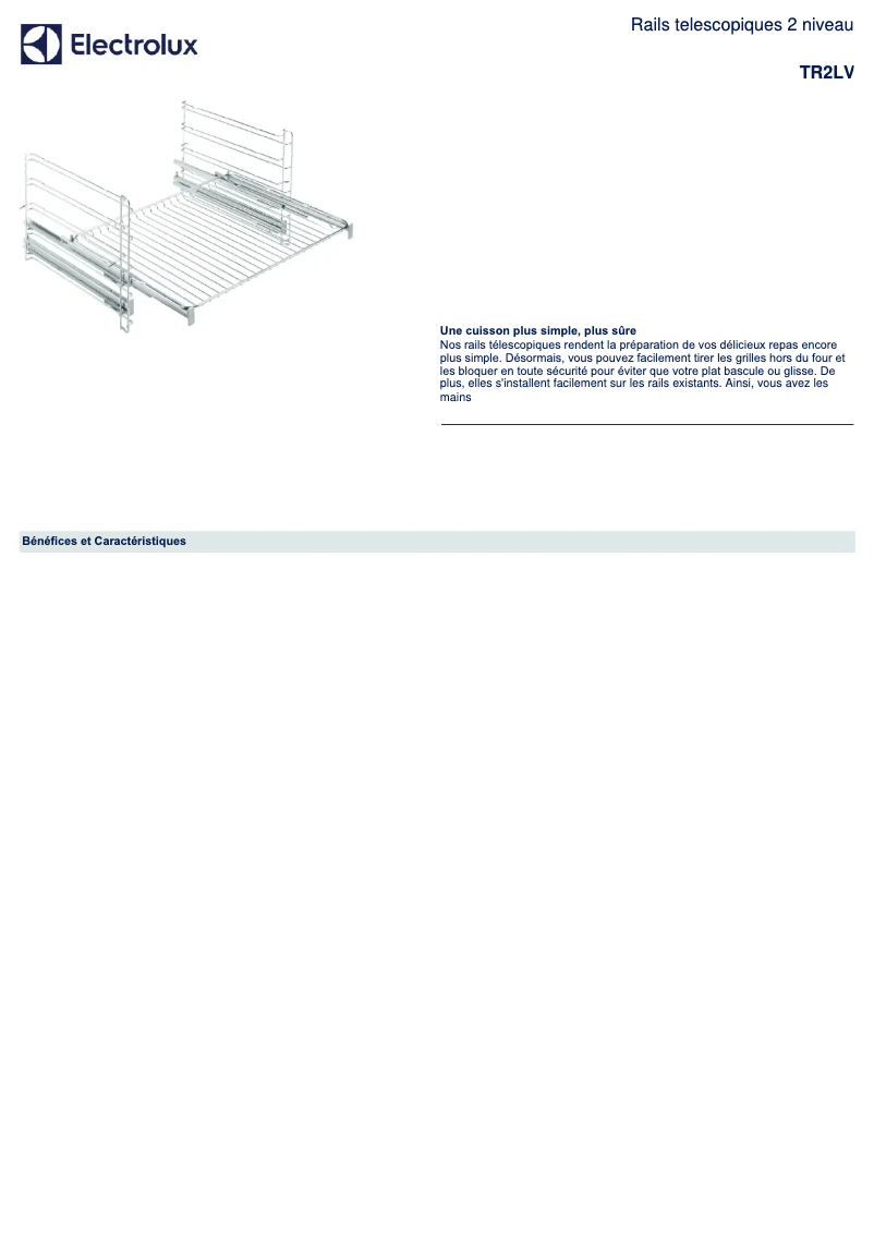 Page 1 of the manual User Manual Electrolux TR2LV