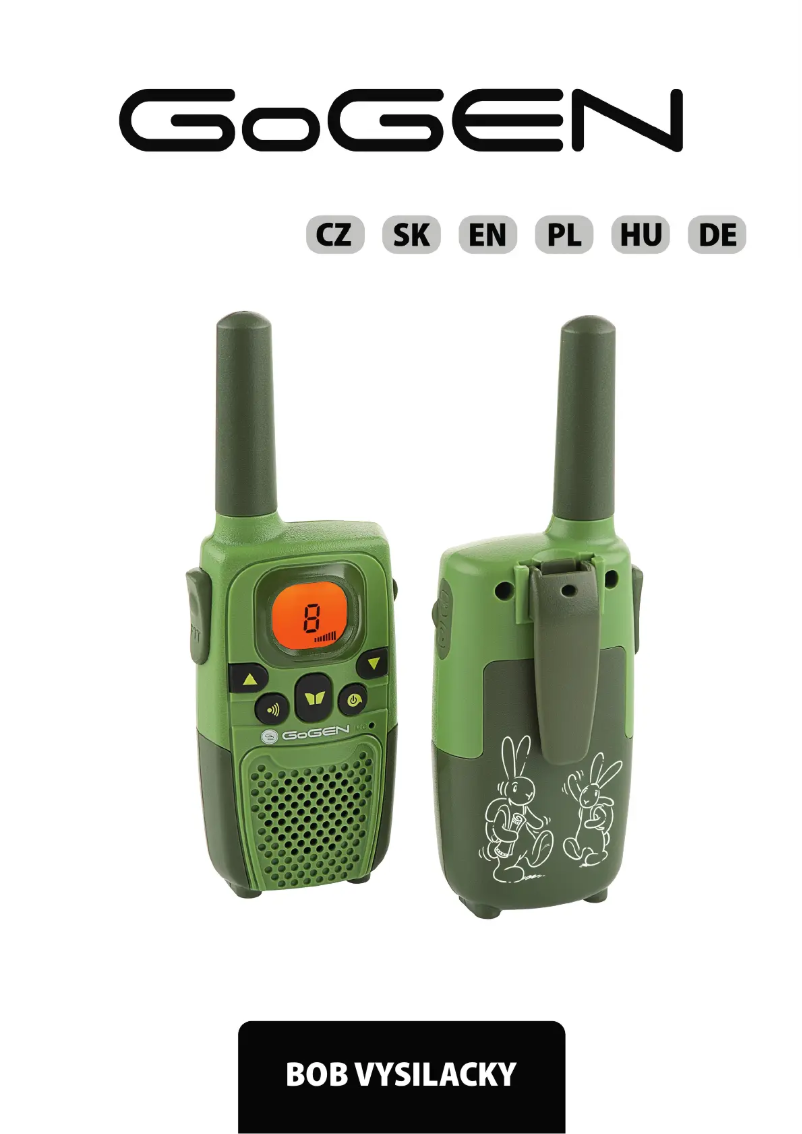 Page 1 of the manual User Manual GoGen BOB VYSILACKY