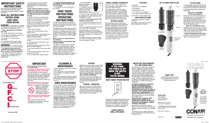 First page image of the manual for BC171N