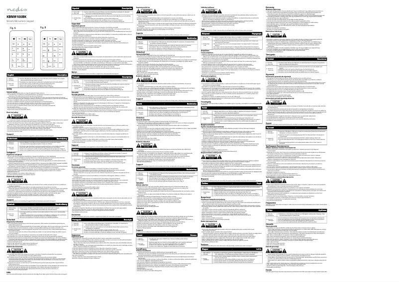 Page 1 of the manual User Manual Nedis KBNM100BK