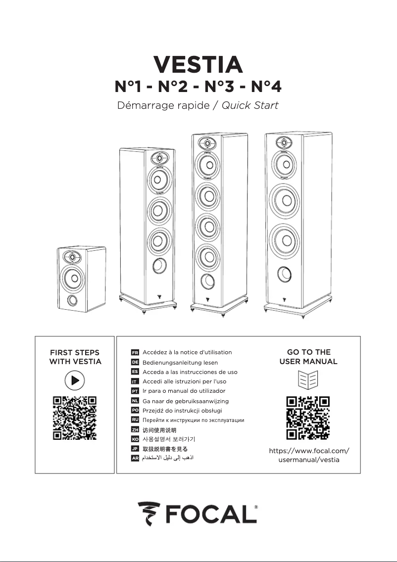 First page image of the manual for Vestia N°3