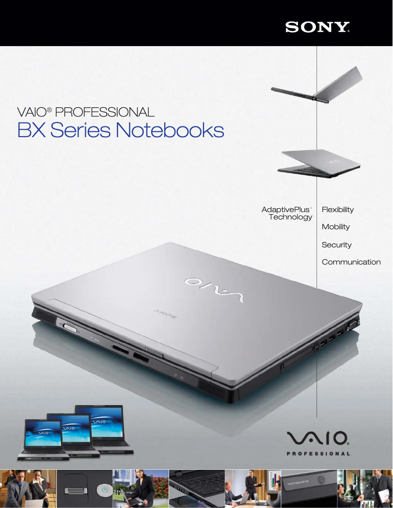 Page 1 of the manual Brochure Sony Vaio VGN-BX543B