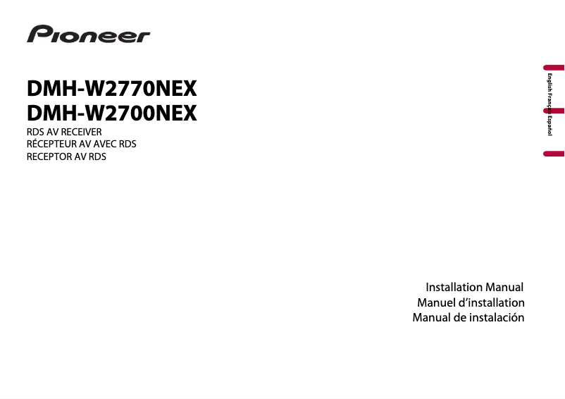 Page 1 of the manual User Manual Pioneer DMH-W2700NEX