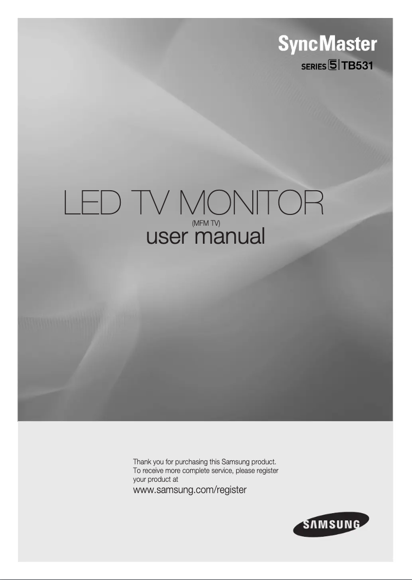 Page 1 of the manual User Manual Samsung T24B531LB