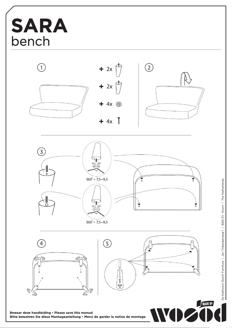 Page 1 of the manual User Manual WOOOD Sara