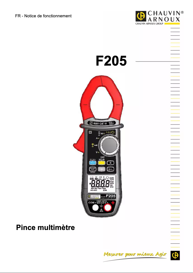 First page image of the manual for F205